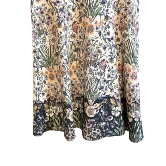 LC LAUREN CONRAD Dress Floral A-Line Crewneck Peter Pan Collar Sleeveless 10 - Picture 8 of 9